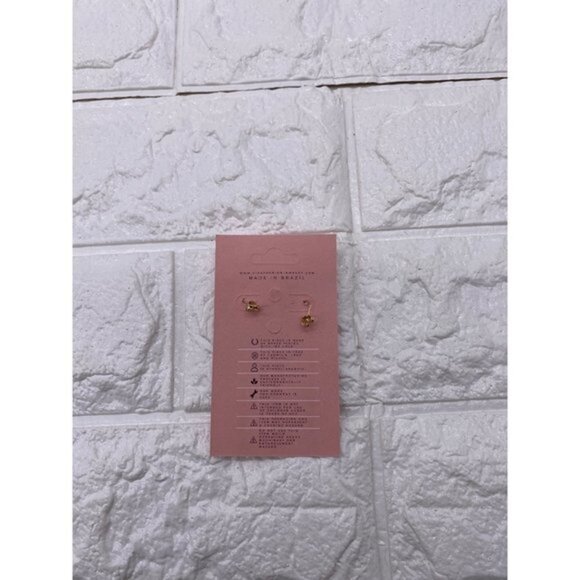 Viva Gold Plated Rectangle Dangle Earrings Women’s - Picture 6 of 6